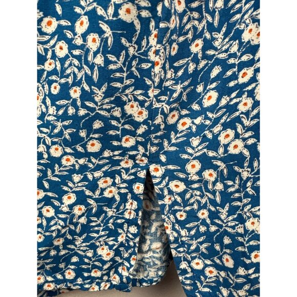 Women’s Princess Polly Size 4 Blue Tank Backless Mini Sundress w/ White Florals - Picture 5 of 8